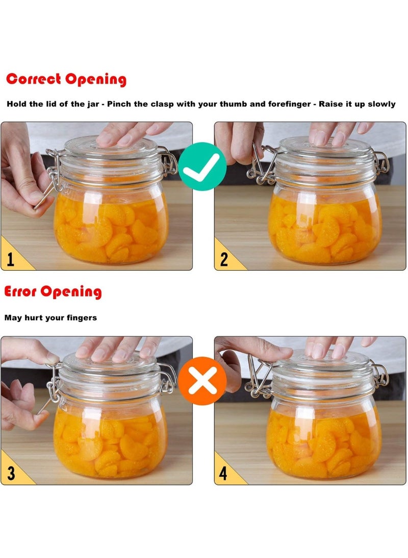 أيكيا برطمانات تخزين زجاجية شفافة أنيقة مع أغطية - مجموعة من 3 عبوات متعددة الأغراض للمنزل، وخزانة المؤن، وعرضها على سطح الطاولة - Image 3